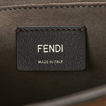 Fendi Vitello Century F is Fendi Bi-Color FF 1974 Embossed Kan I Shoulder Bag Maya Black 6 of 9