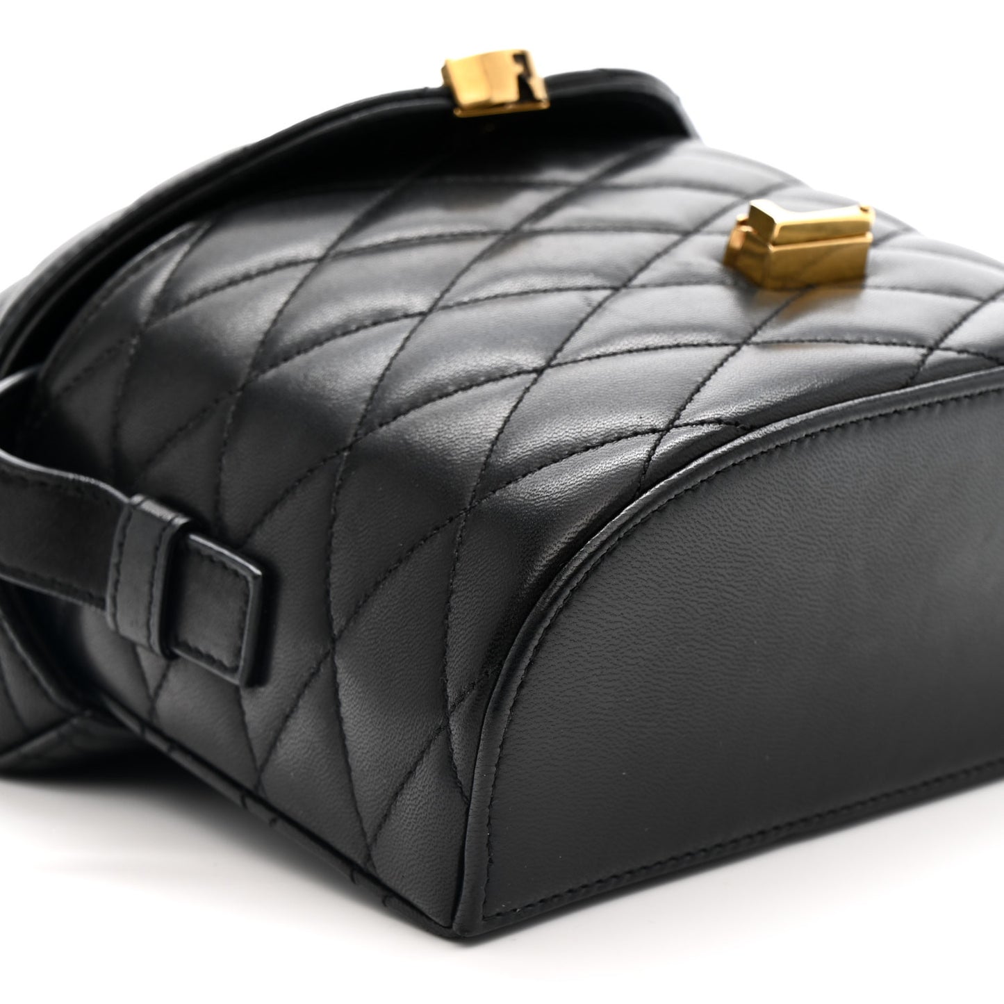 Lambskin Matelasse Monogram June Box Bag Black