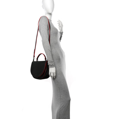 Christian Louboutin Calfskin Spikes Panettone Messenger Black 2 of 9