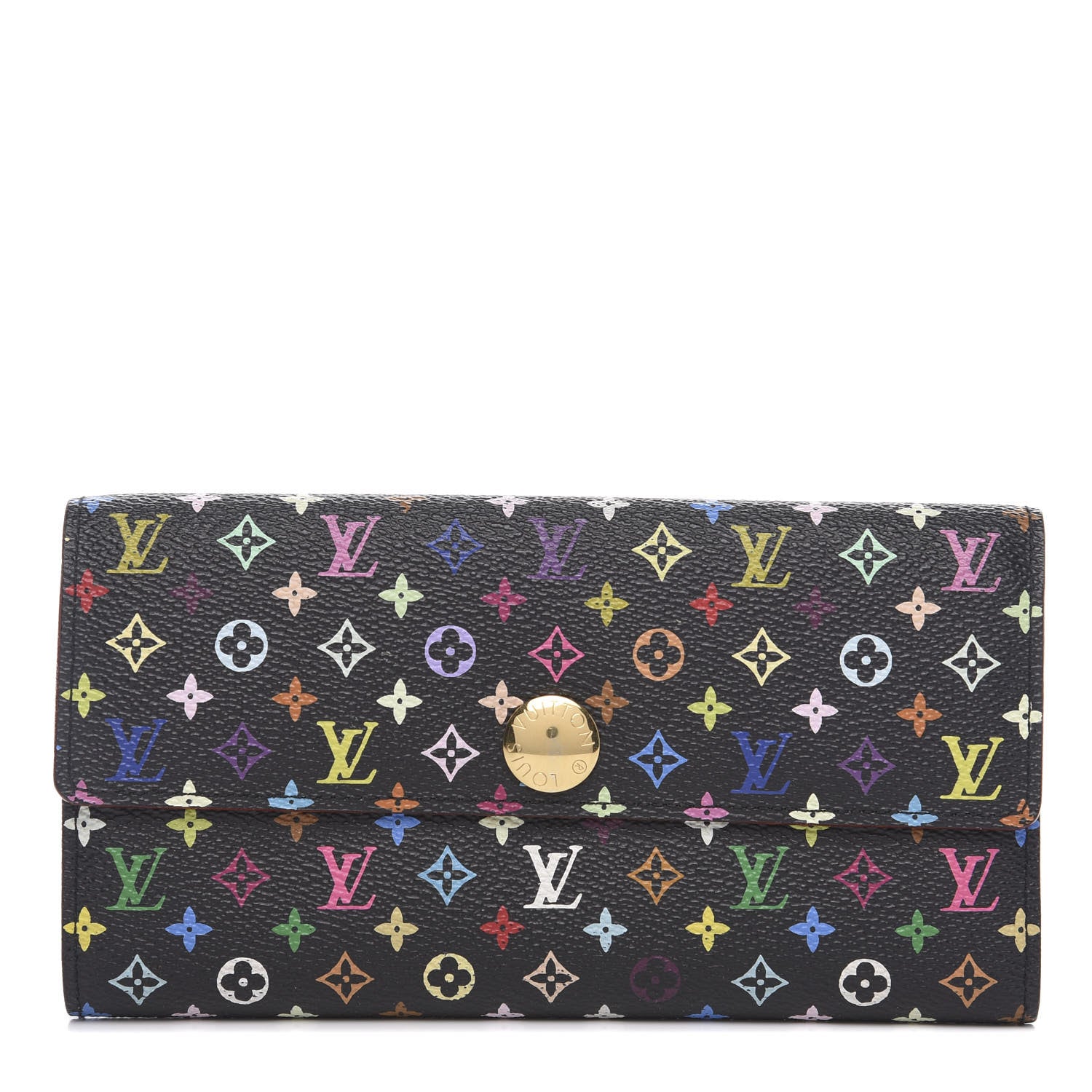 Louis Vuitton Monogram Multicolor Sarah Wallet Black 1 of 11