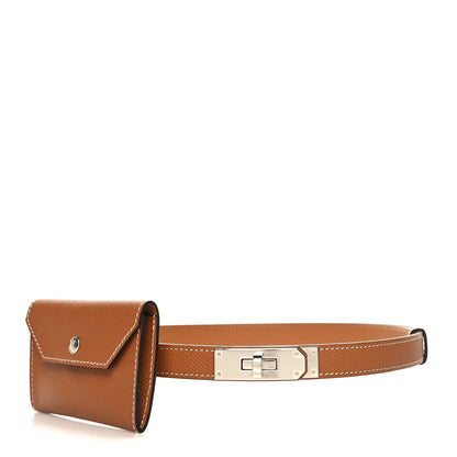 Hermes Epsom Kelly Pocket Belt Gold 1 of 5