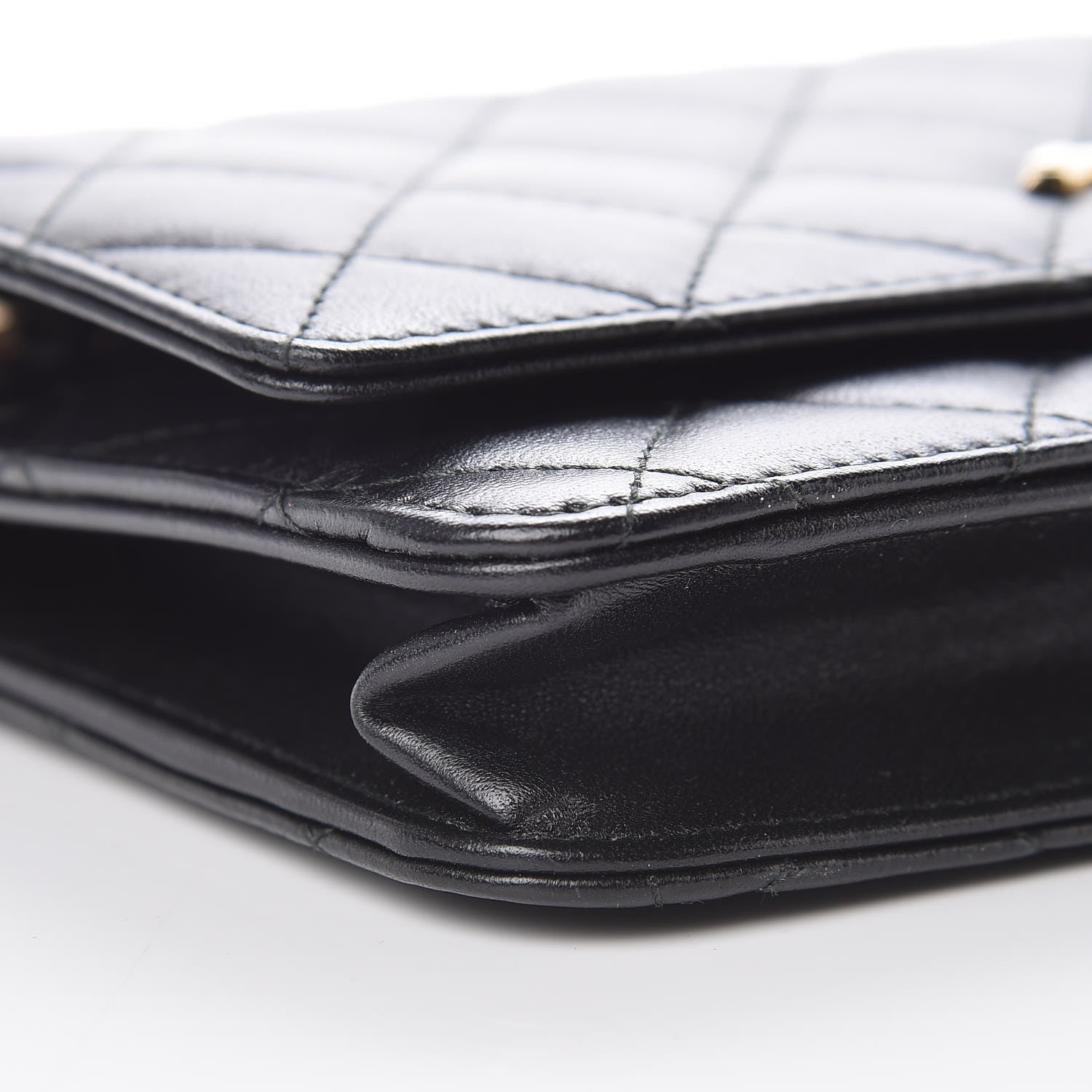 Chanel Lambskin Quilted Trendy CC Wallet On Chain WOC Black 10 of 12
