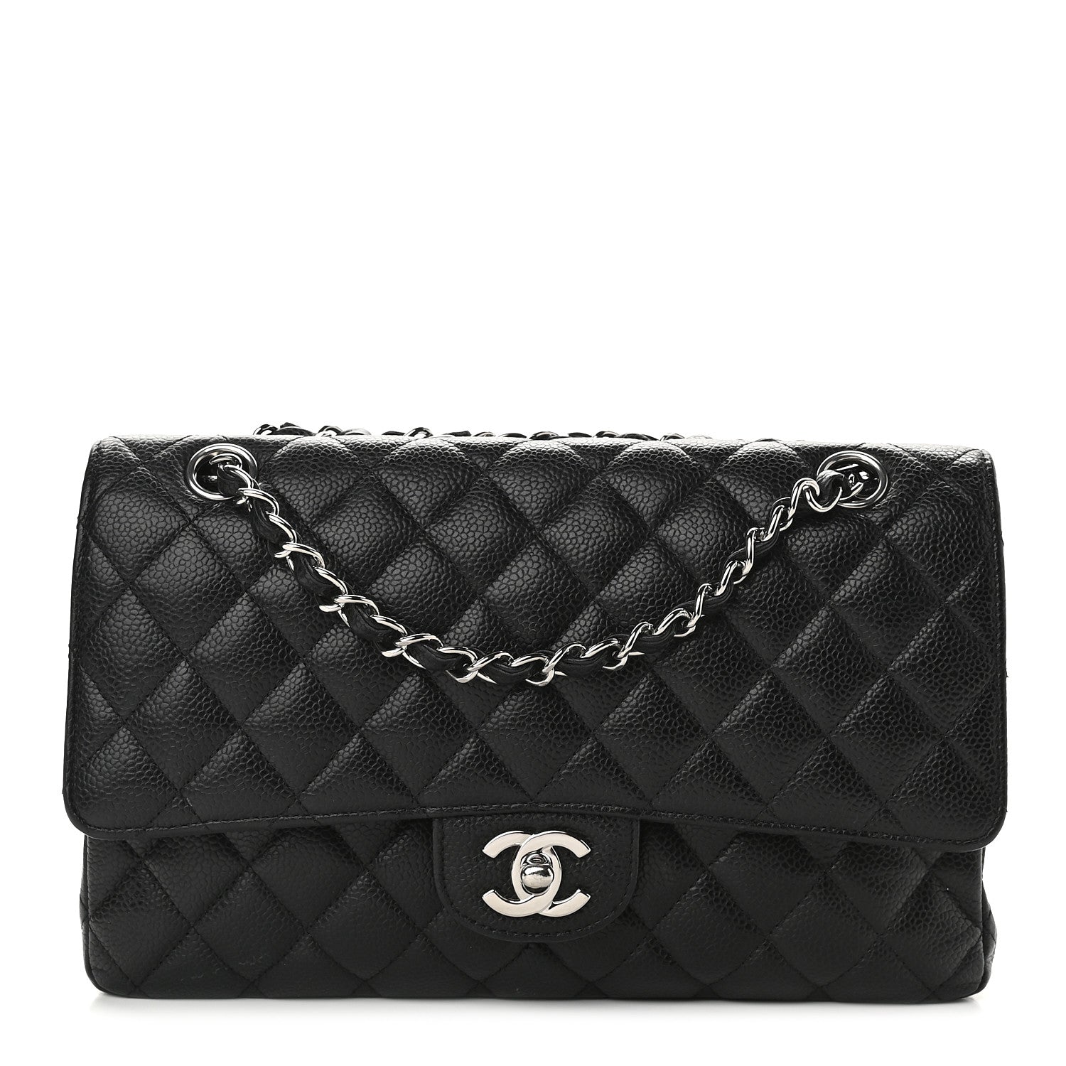 Chanel Caviar Quilted Medium Double Flap Black 1 of 11