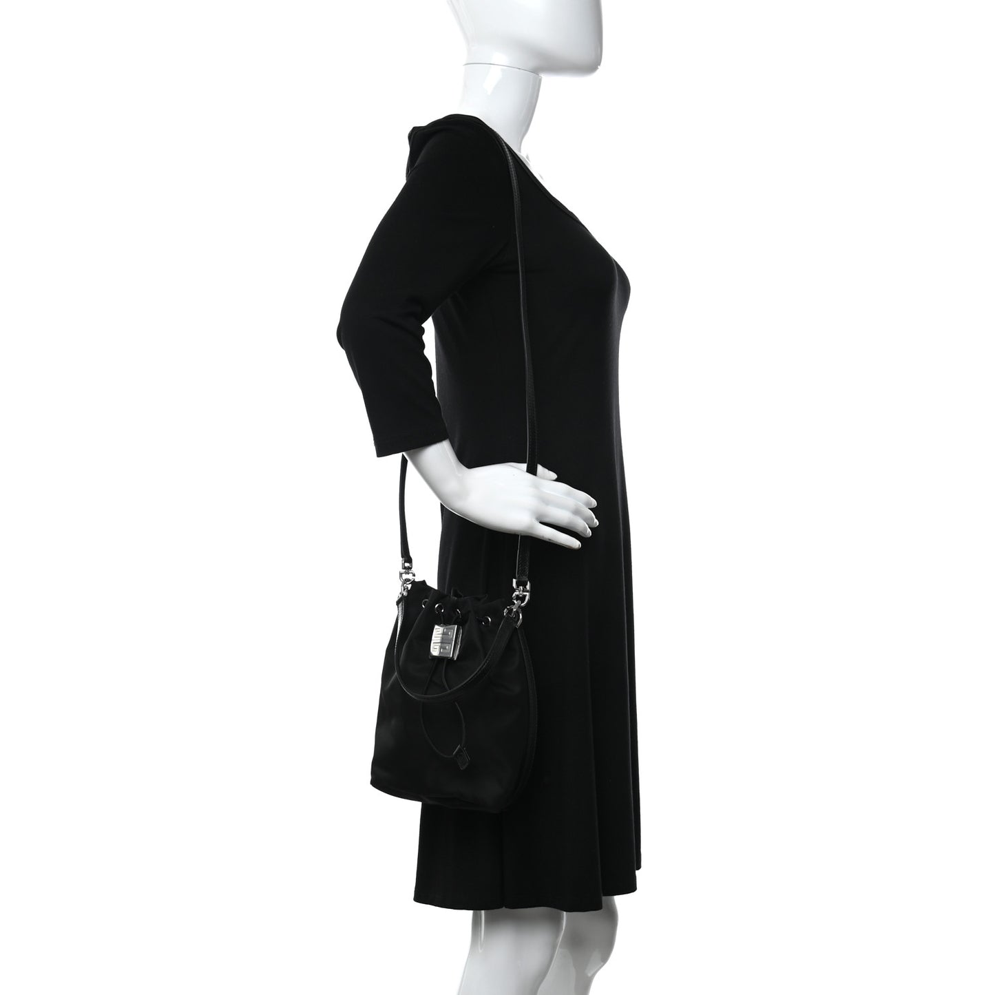 Nylon Light 4G Bucket Bag Black