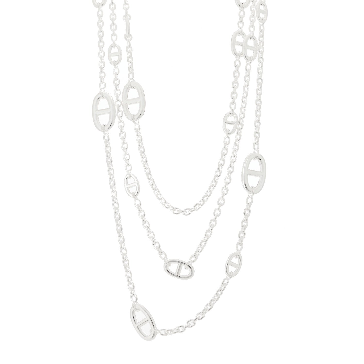 Hermes Sterling Silver Farandole Necklace 160 1 of 8