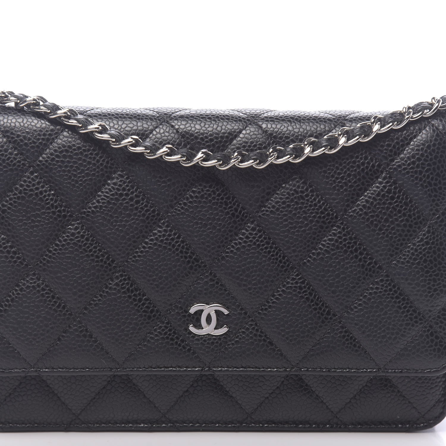 Chanel Caviar Quilted Wallet On Chain WOC Black 12 of 13