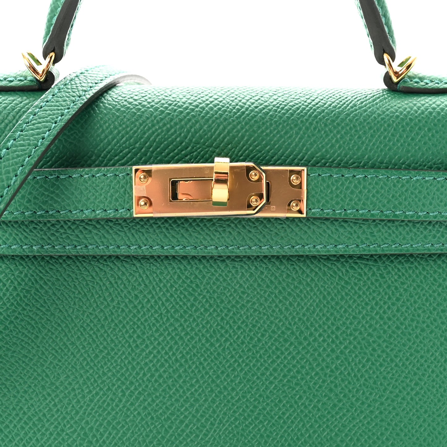Epsom Mini Kelly Sellier 20 Vert Vertigo