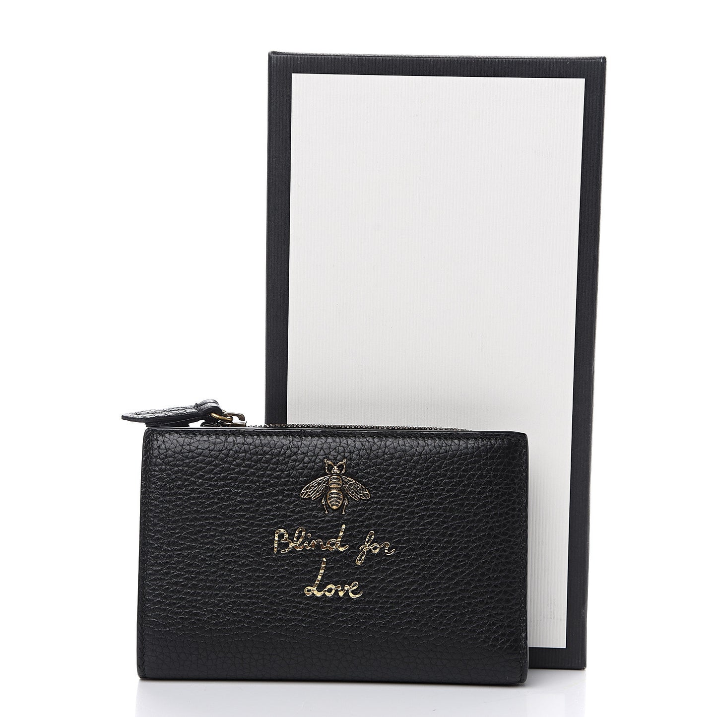 Calfskin Cellarius Blind For Bi-Fold Wallet Black