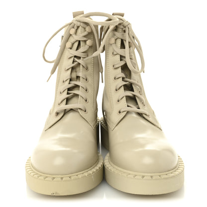 Prada Spazzolato Re-Nylon Metal Triangle Logo Womens 50mm Combat Boots 39 Deserto 3 of 9