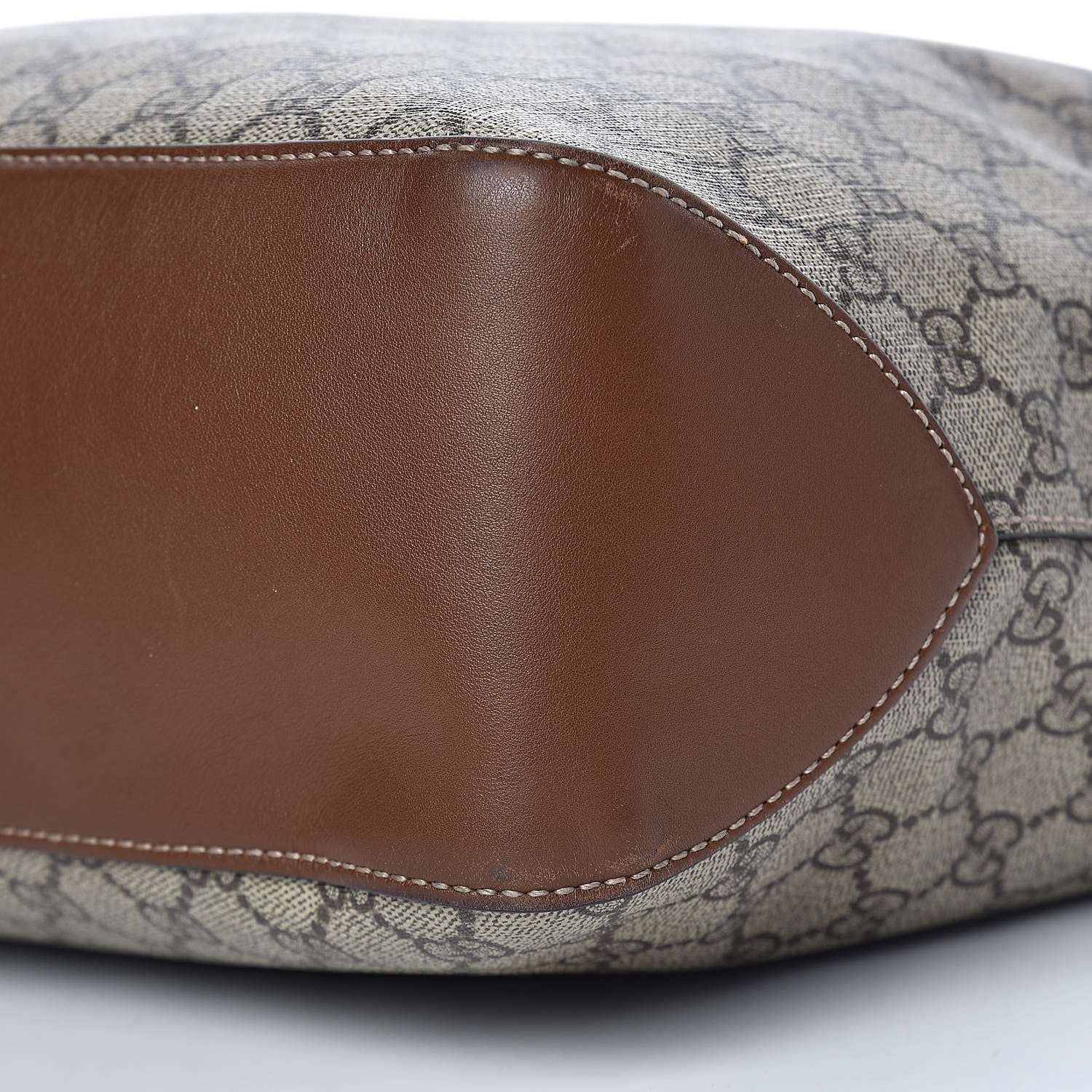 Gucci GG Supreme Monogram Large Linea A Hobo Light Brown 12 of 16