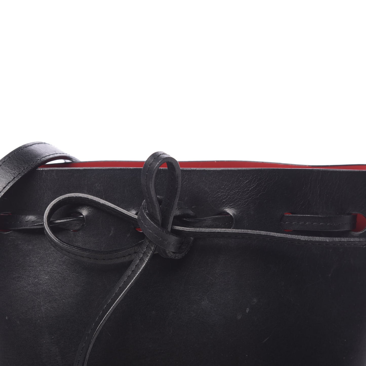 Calfskin Mini Mini Bucket Bag Black Flamma