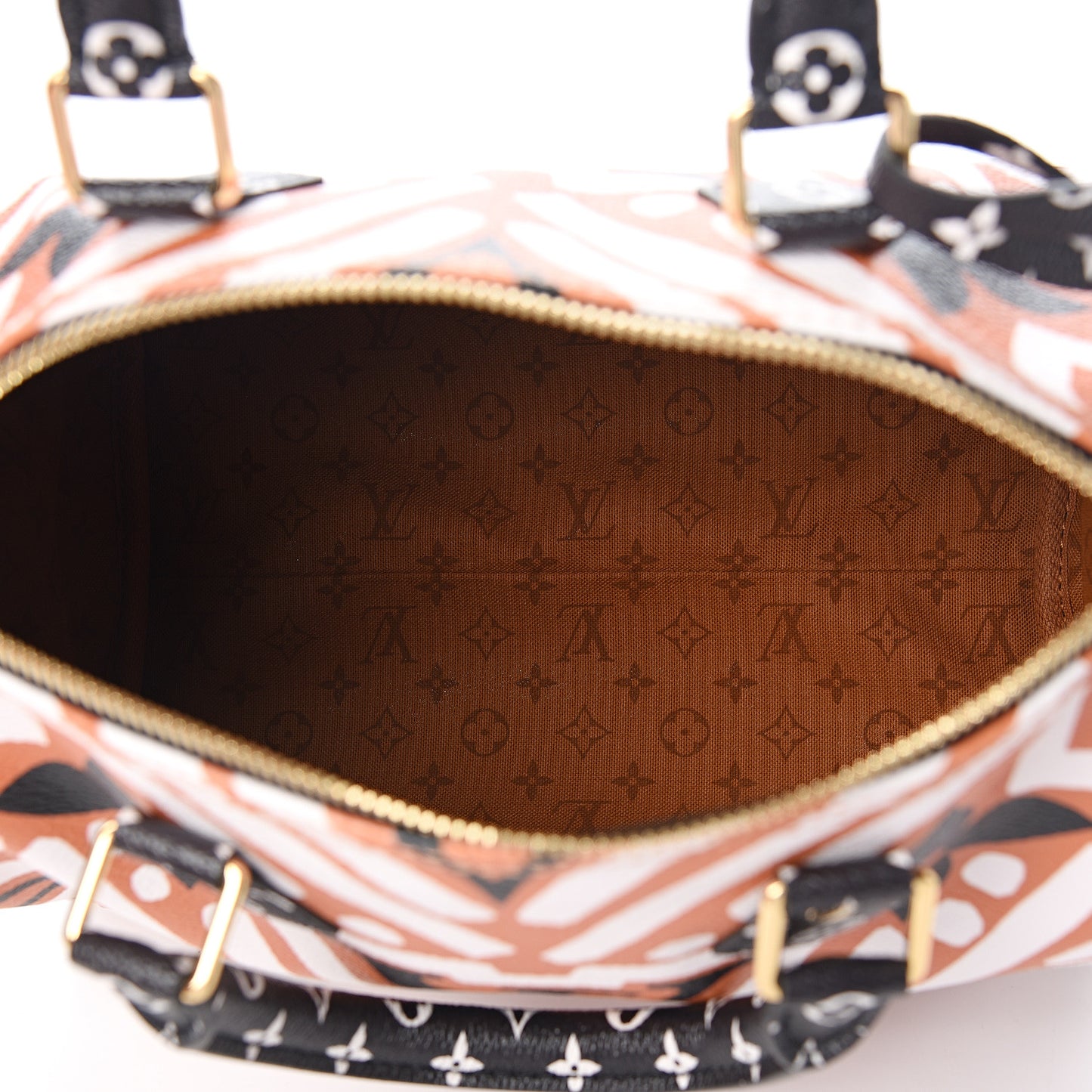 Monogram Giant Crafty Speedy Bandouliere 25 Creme Caramel