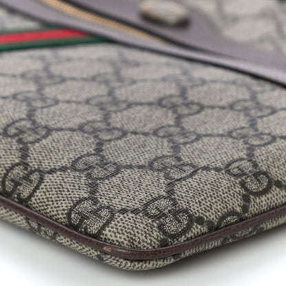 Gucci GG Supreme Monogram Large Ophidia Pouch Clutch Brown 10 of 12