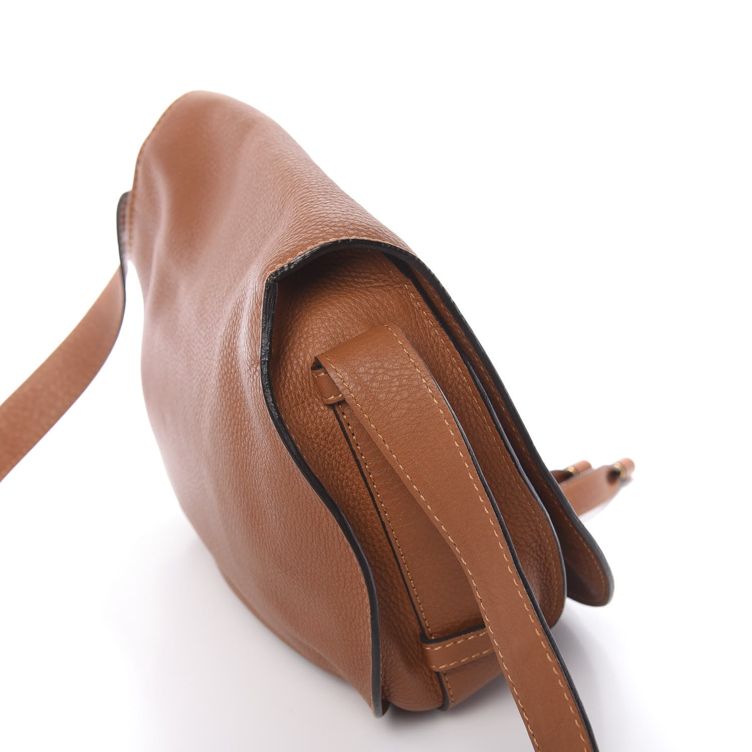 Chloe Calfskin Medium Marcie Round Crossbody Bag Tan 11 of 13