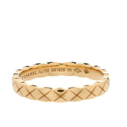 Chanel 18K Yellow Gold Mini Coco Crush Ring 56 7.5 5 of 6