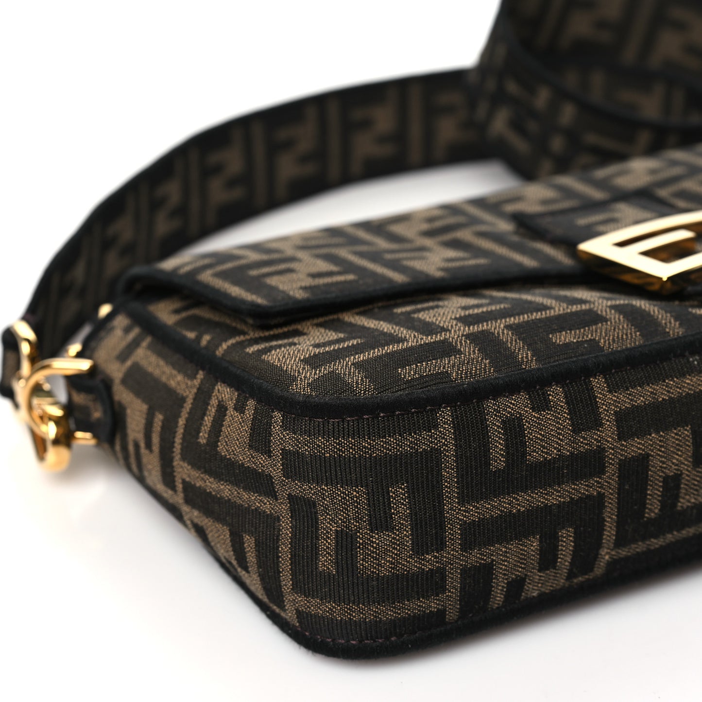 Fabric Jacquard FF 1974 Medium Baguette Tobacco Moro Black