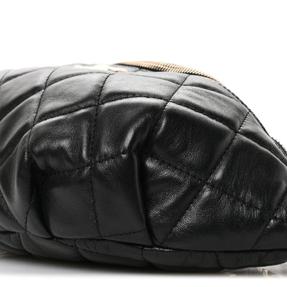 Chanel Lambskin Quilted Waist Bag Fanny Pack Black 10 of 11