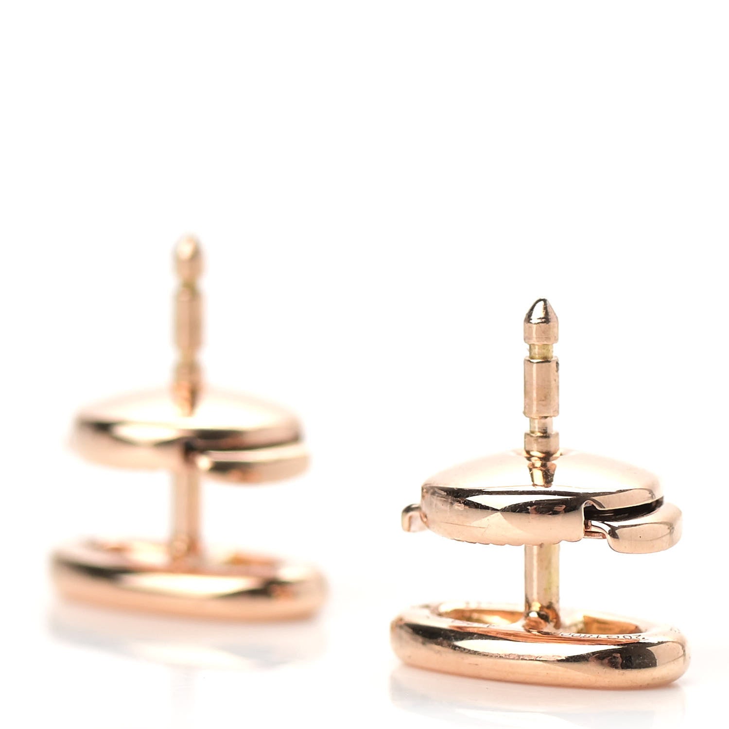 Hermes 18K Rose Gold TPM Farandole Stud Earrings 3 of 8