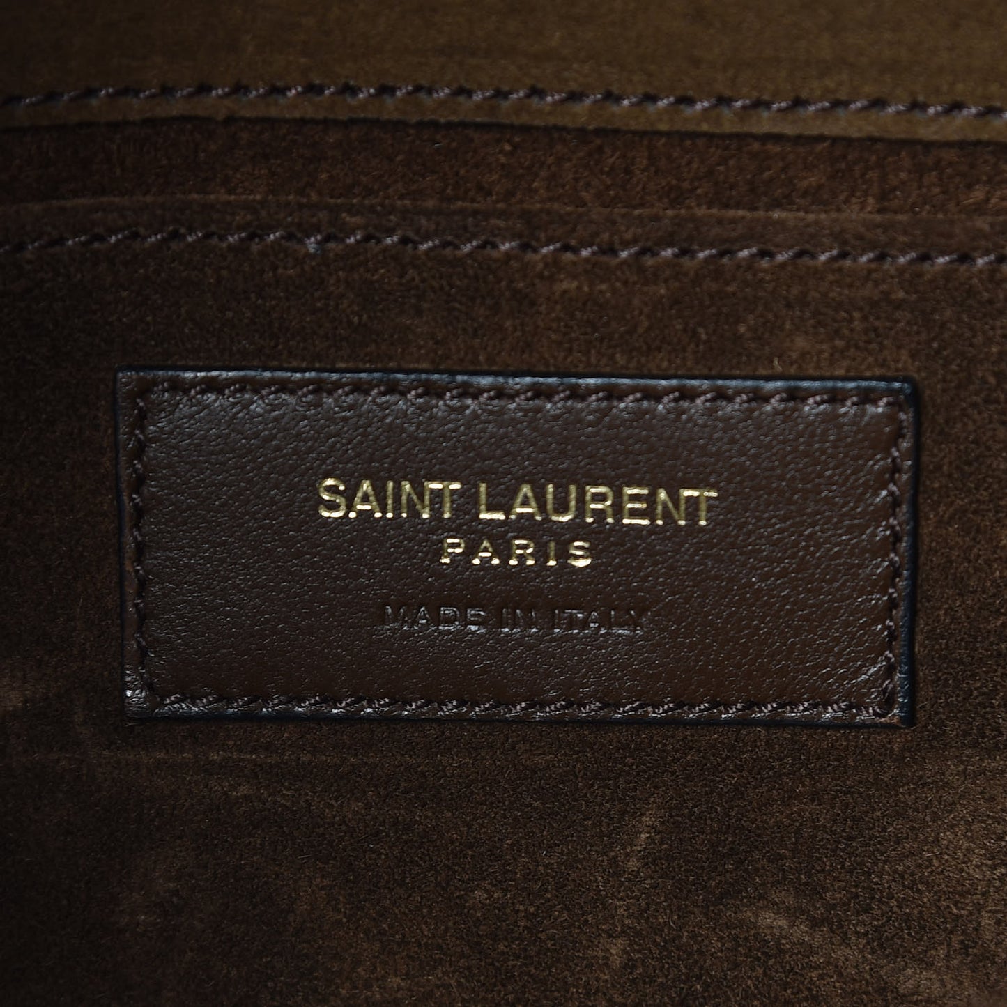 Suede Y Studs Satchel Brown