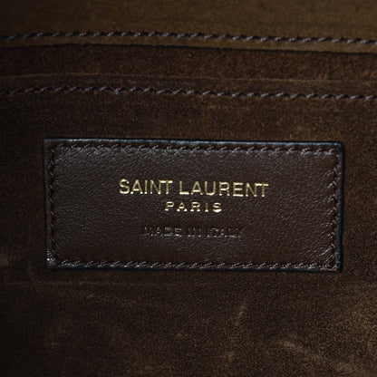Saint Laurent Suede Y Studs Satchel Brown 8 of 10