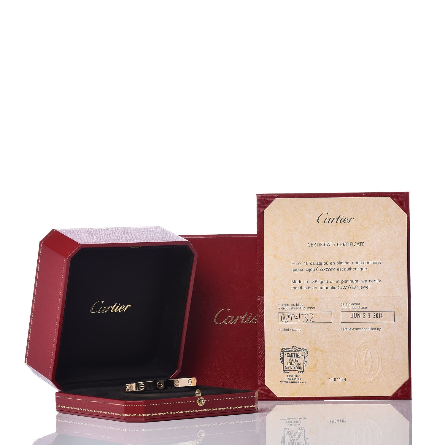 Cartier 18K Yellow Gold LOVE Cuff Bracelet 17 5 of 5