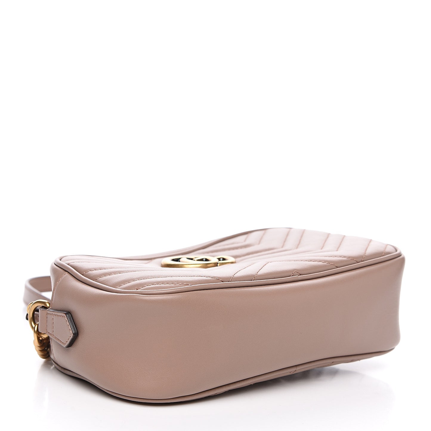 Calfskin Matelasse Small GG Marmont Chain Shoulder Bag Porcelain Rose