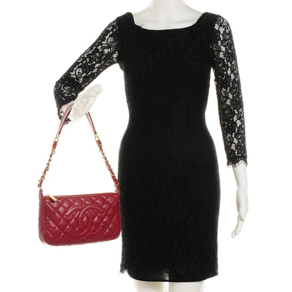 Chanel Caviar Quilted Shoulder Bag Red 2 of 7