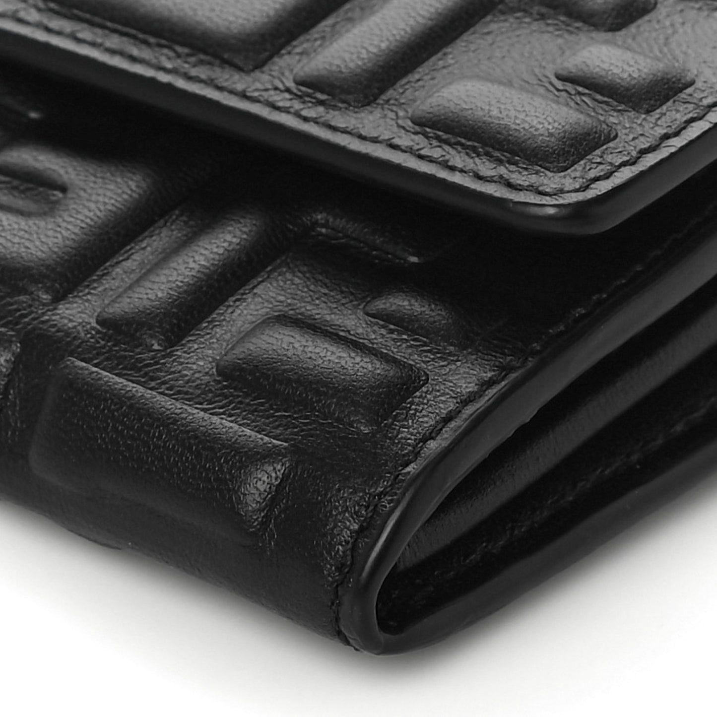 Nappa Matisse FF Embossed Continental Wallet On Chain Black