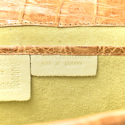 Nancy Gonzalez Crocodile Clutch Beige 6 of 8