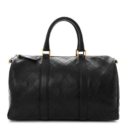 Chanel Calfskin Stitched CC Boston Black 1 of 10