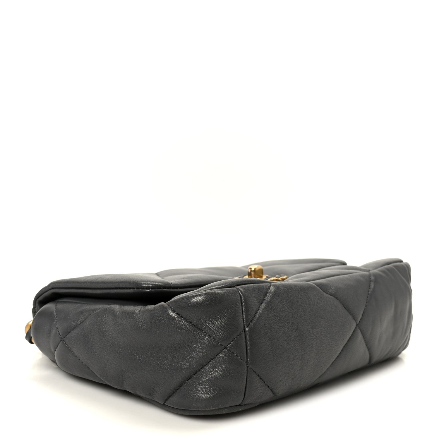 Chanel Lambskin Quilted Medium Chanel 19 Flap Dark Grey 4 of 10