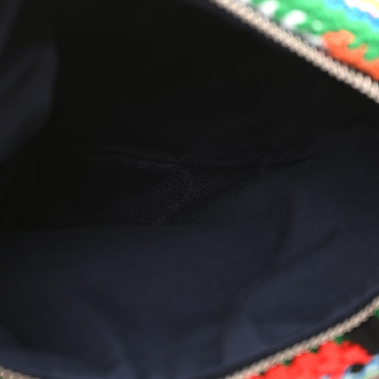 Fabric Crochet Pouch Multicolor Multicolor