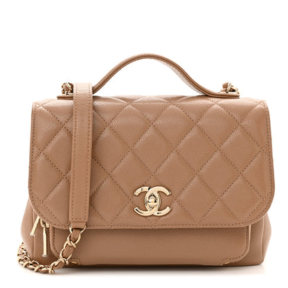 Chanel Caviar Quilted Medium Business Affinity Flap Beige 1 of 10