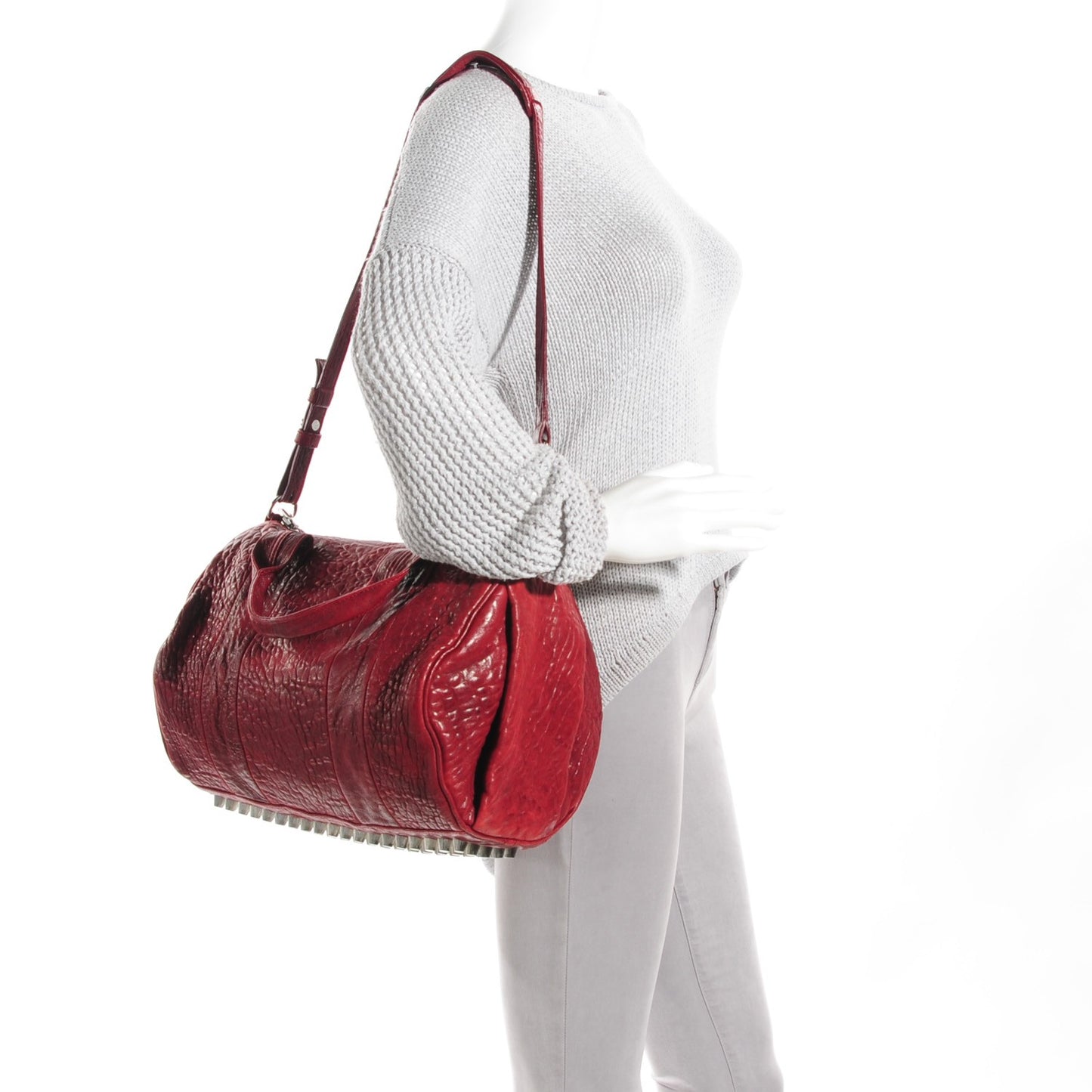 Pebbled Lambskin Rocco Spice Silver Hardware