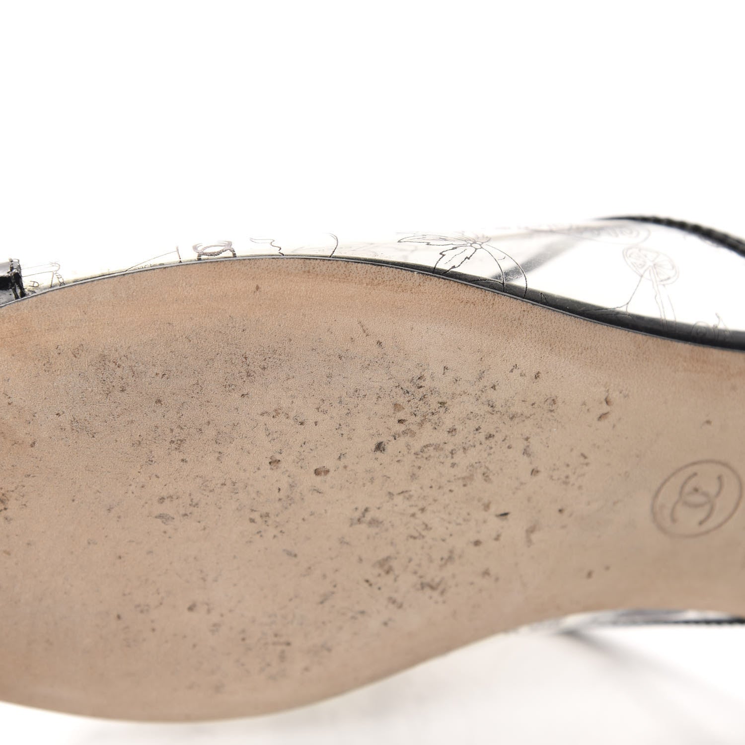 Chanel Patent PVC CC Sandal Mule 37 Black 10 of 11