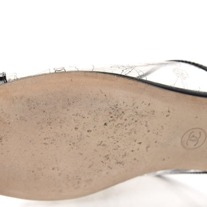 Chanel Patent PVC CC Sandal Mule 37 Black 10 of 11