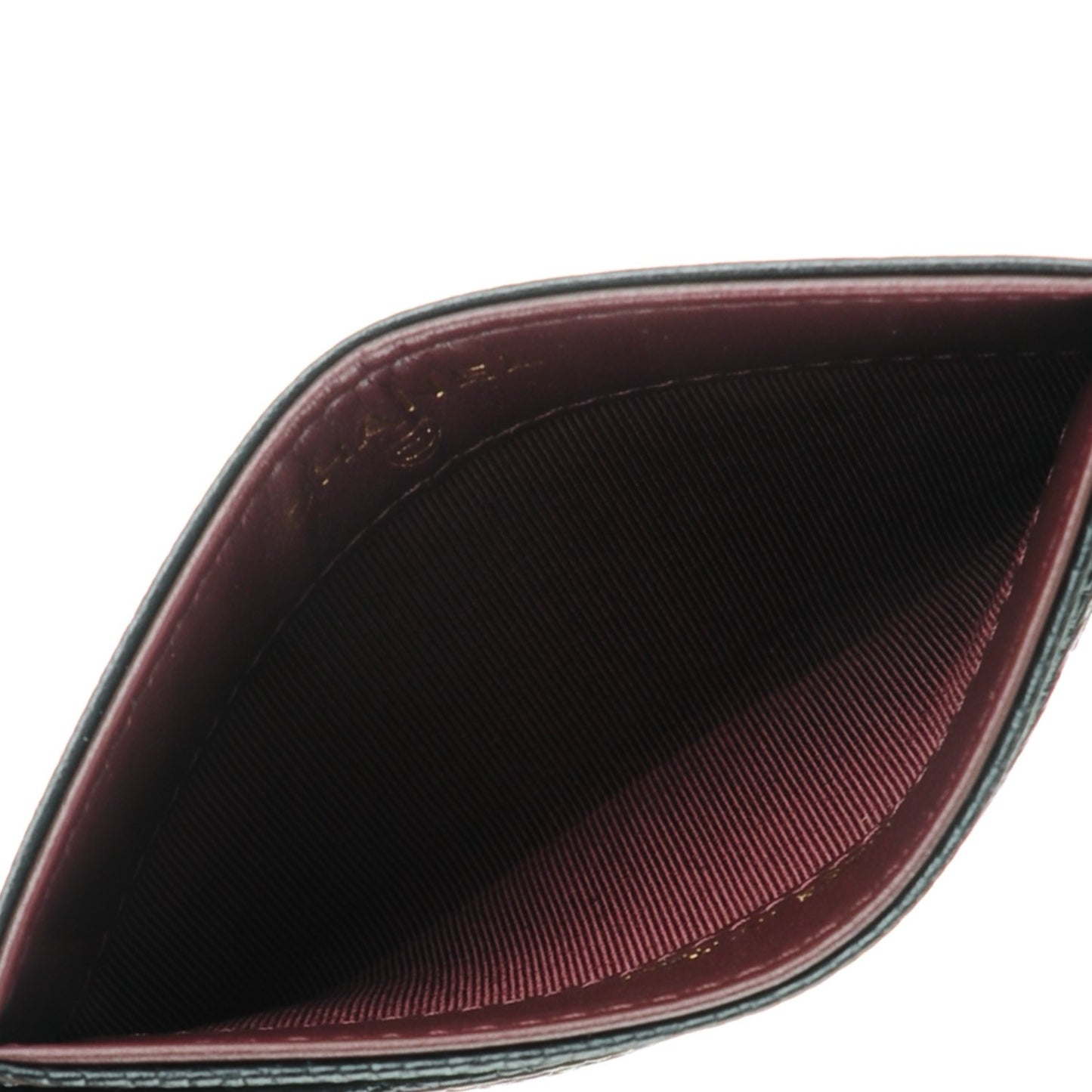Caviar Quilted Card Holder Black