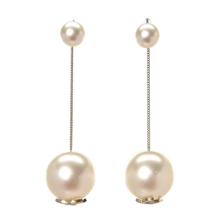 Chanel Pearl CC Drop Earrings Gold 1 of 3