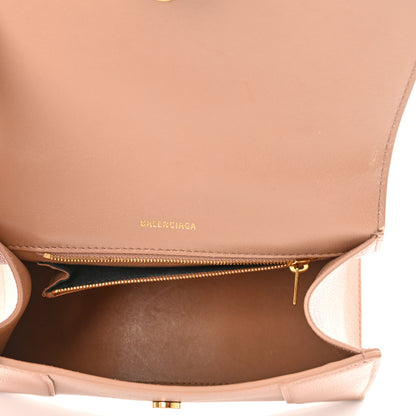 Balenciaga Grained Calfskin Small Hourglass Top Handle Bag Nude Beige 5 of 10