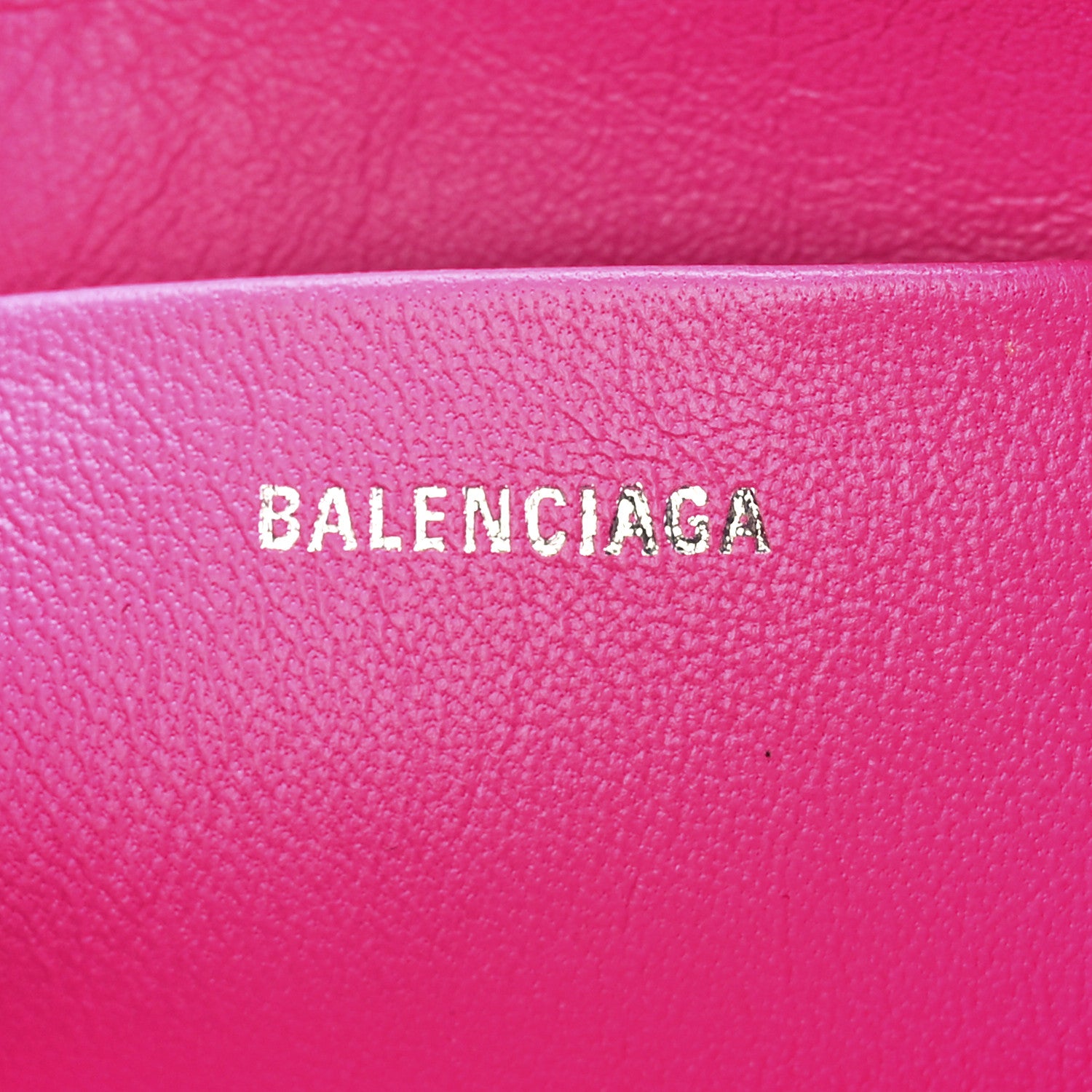 Balenciaga Calfskin Logo Zip Pouch Pink 6 of 11