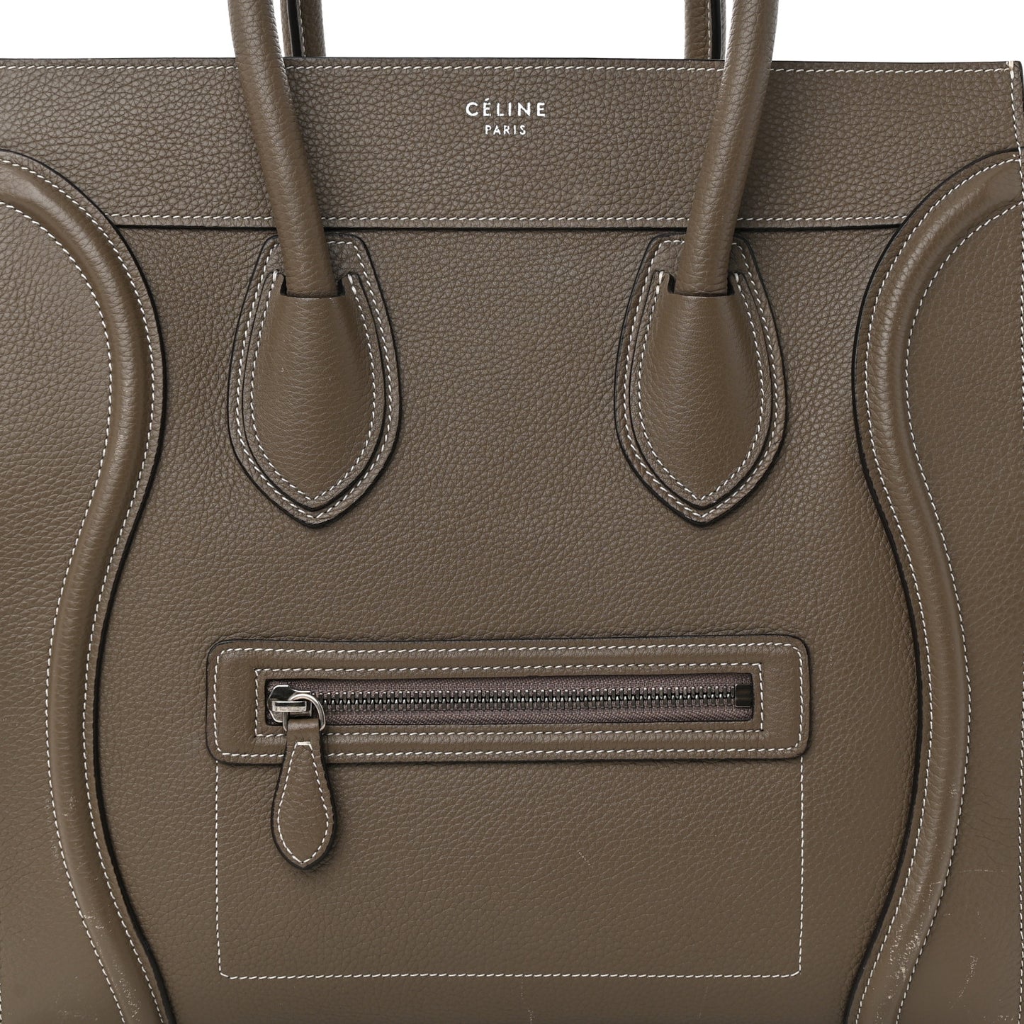 Drummed Calfskin Mini Luggage Souris