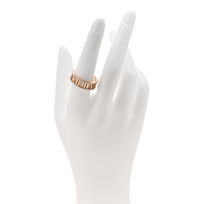 Tiffany 18K Rose Gold Diamond Atlas Open Pave Ring 56 7.75 2 of 4