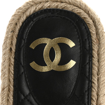 Chanel Velvet Elastic Flat Mules 39 Black 8 of 10