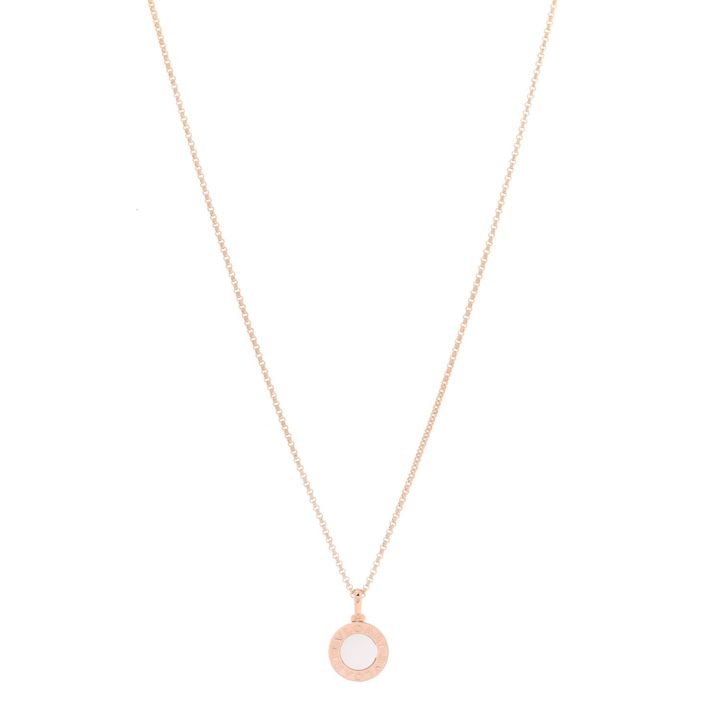 18K Rose Gold Mother of Pearl BVLGARI BVLGARI Pendant Necklace