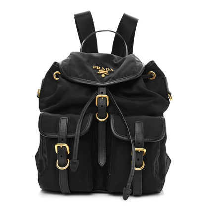 Prada Tessuto Nylon Soft Calfskin Backpack Black 1 of 10