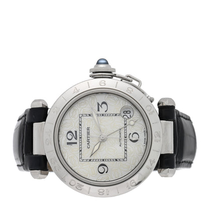 Cartier Stainless Steel Alligator Mother of Pearl 35mm Pasha C Automatic Watch 2 of 4