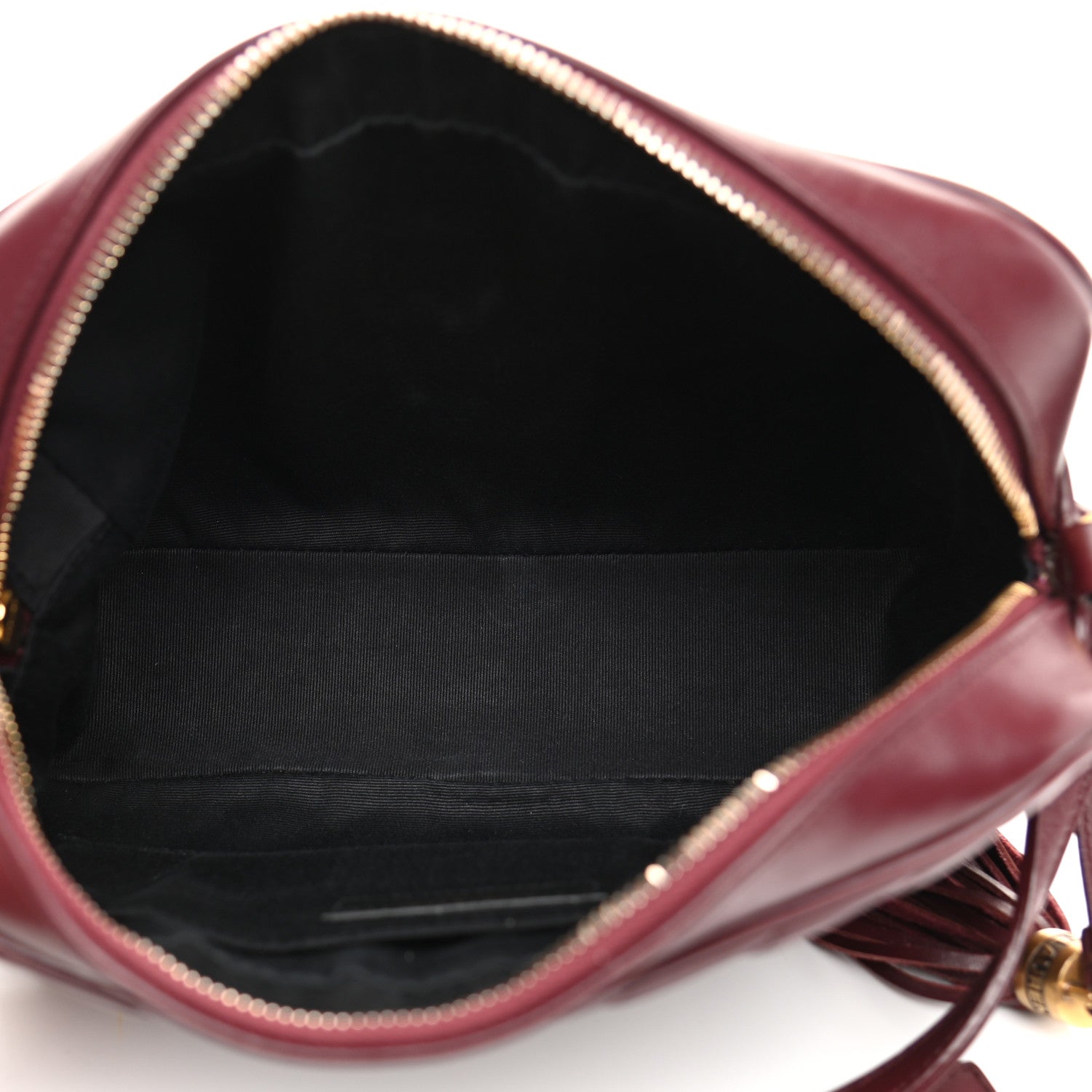 Saint Laurent Calfskin Matelasse Monogram Lou Camera Bag Dark Legion Red 5 of 11