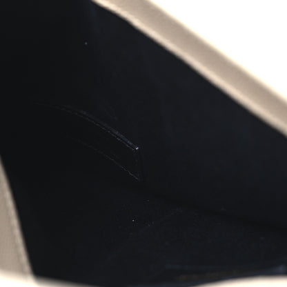 Saint Laurent Grain De Poudre Uptown Pouch Dark Beige 8 of 9