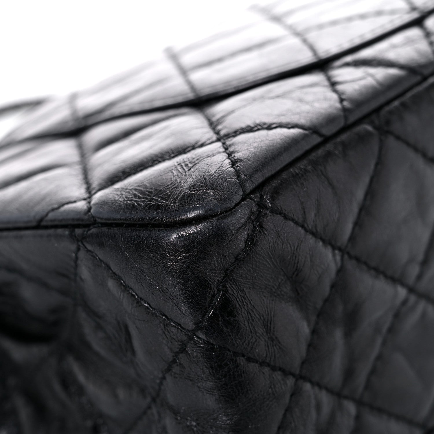 Chanel Metallic Aged Calfskin Quilted 2.55 Reissue 227 Flap So Black 10 of 20