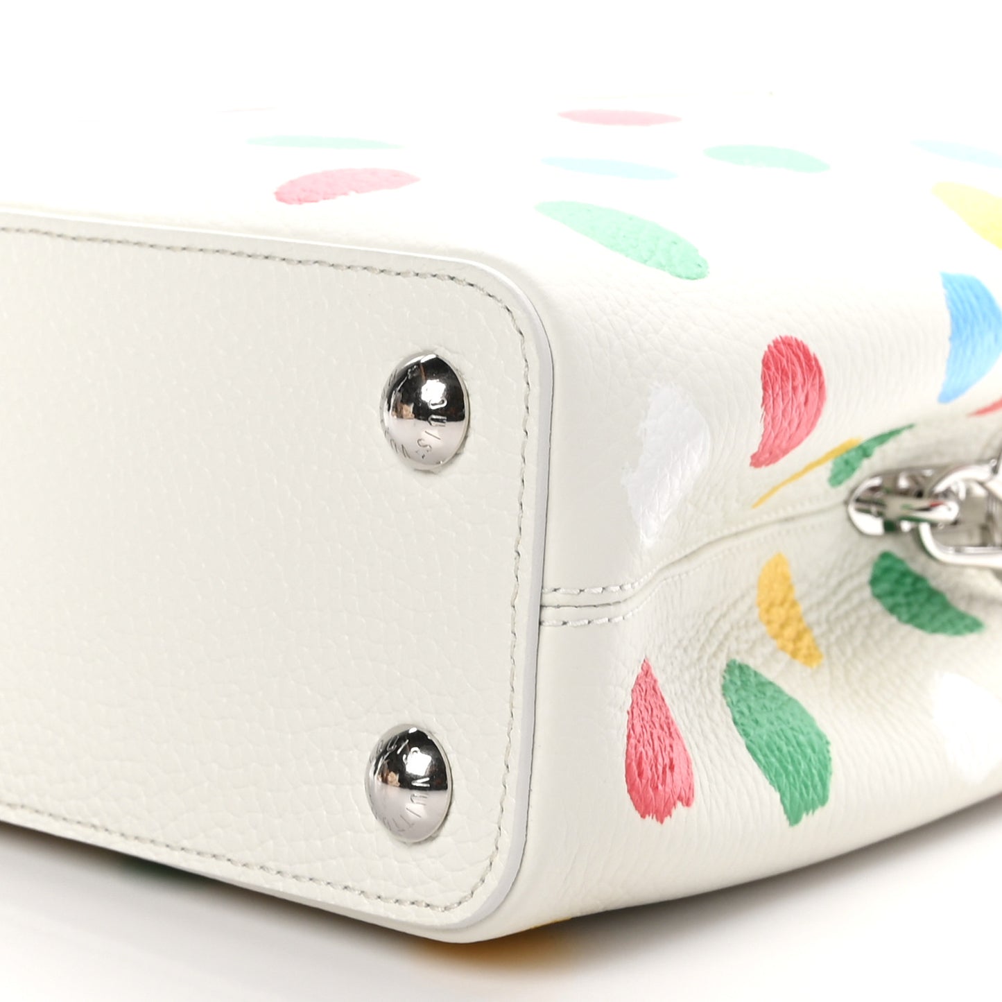 LV X YK Taurillon Capucines BB White